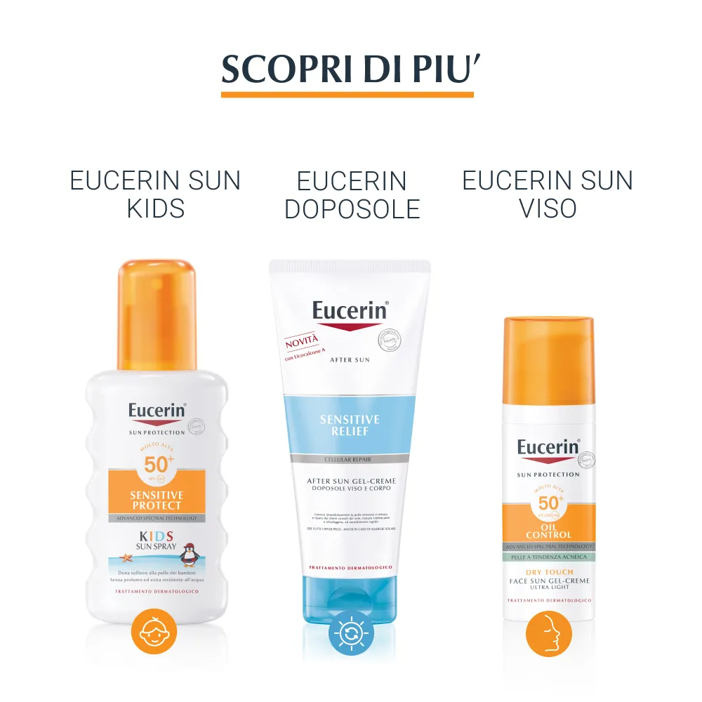 Eucerin Sun Gel-Crema Dry Touch Spf50+ 200Ml Protezione Alta