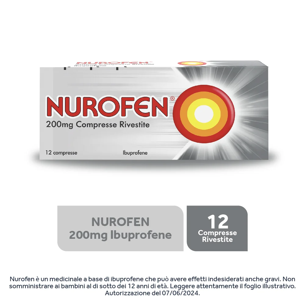 Nurofen 200 mg Ibuprofene 12 Compresse Rivestite Antinfiammatorio