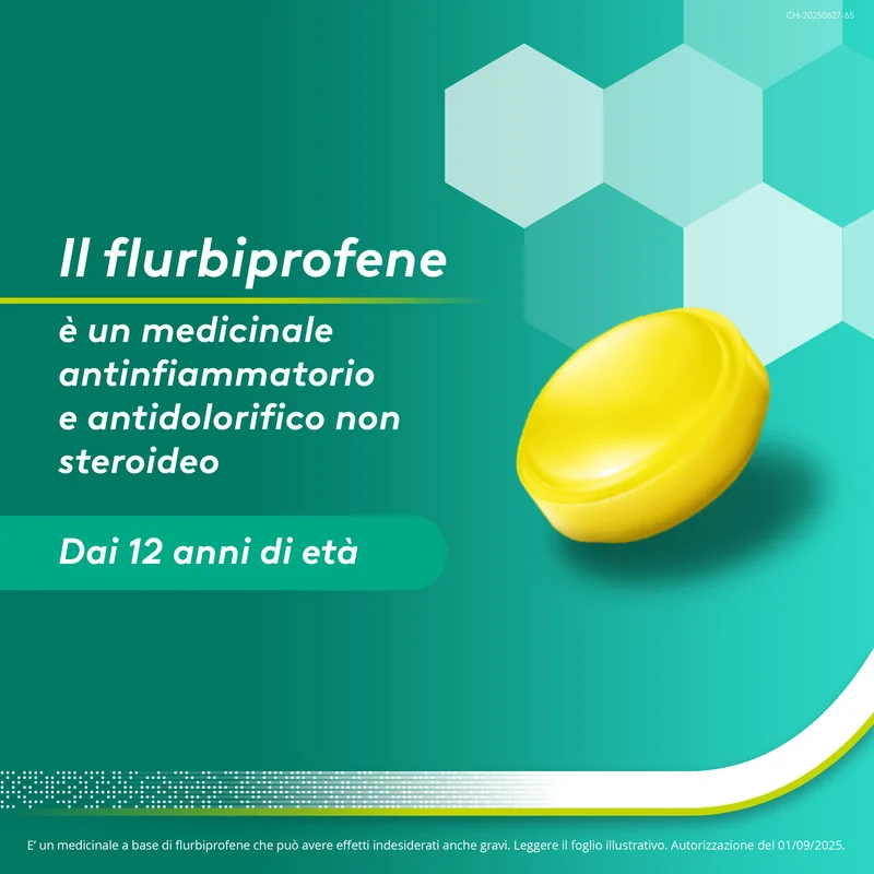 Aspi Gola Antinfiammatorio 24 caramelle Miele-Limone Mal di Gola