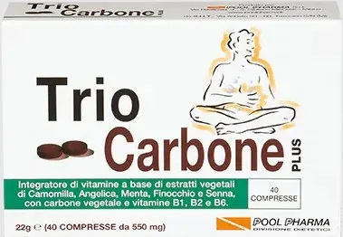 Triocarbone Plus 40 Compresse Elimina i Gas in Eccesso