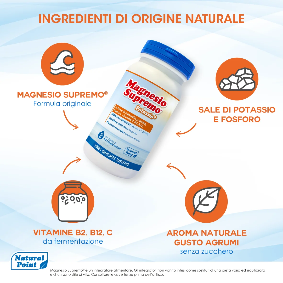 Magnesio Supremo Potassio+150 g Riduzione Stanchezza
