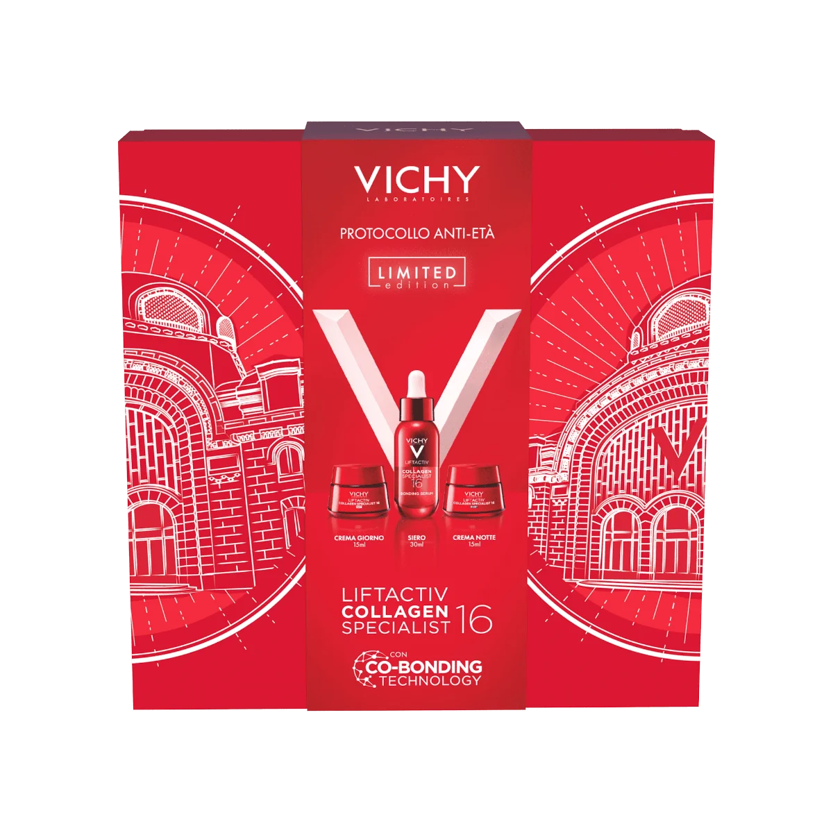 Vichy Cofanetto Protocollo Antietà Liftactiv Collagen Specialist 16 Siero 30 ml + Crema Giorno 15 ml + Crema Notte 15 ml