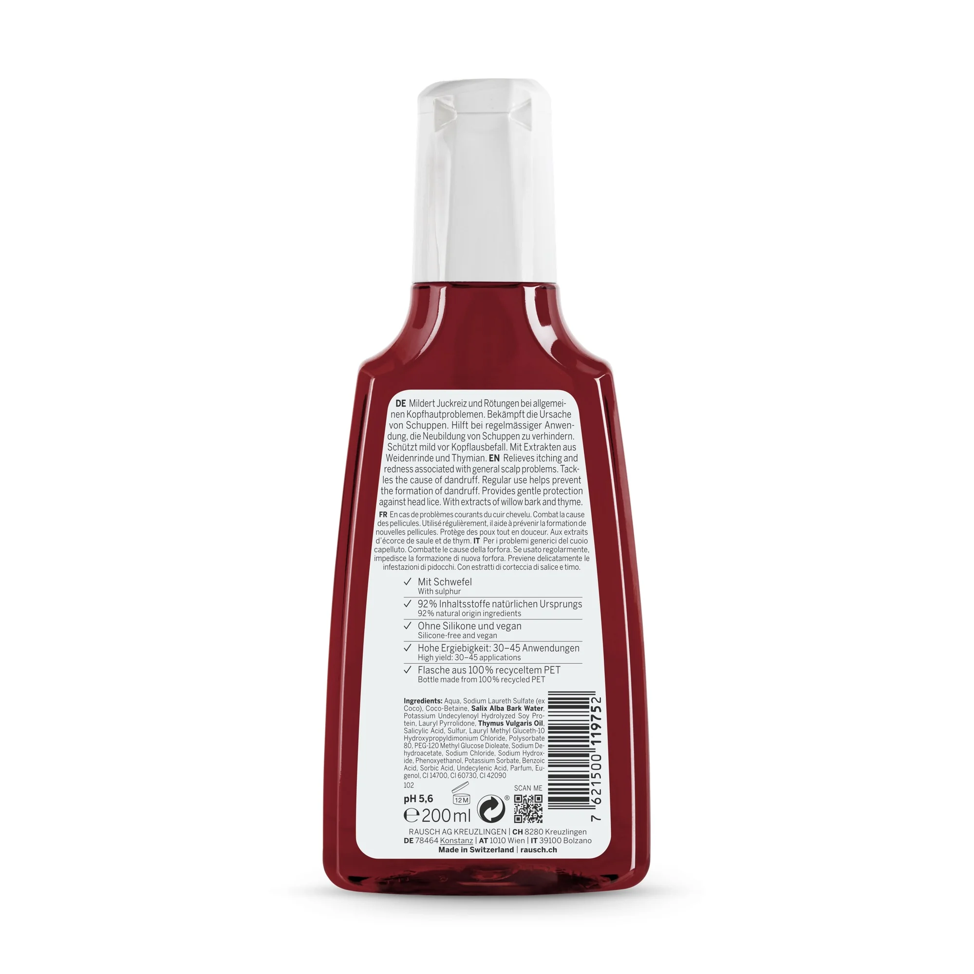 Rausch Shampoo Speciale Alla Corteccia Di Salice 200 Ml