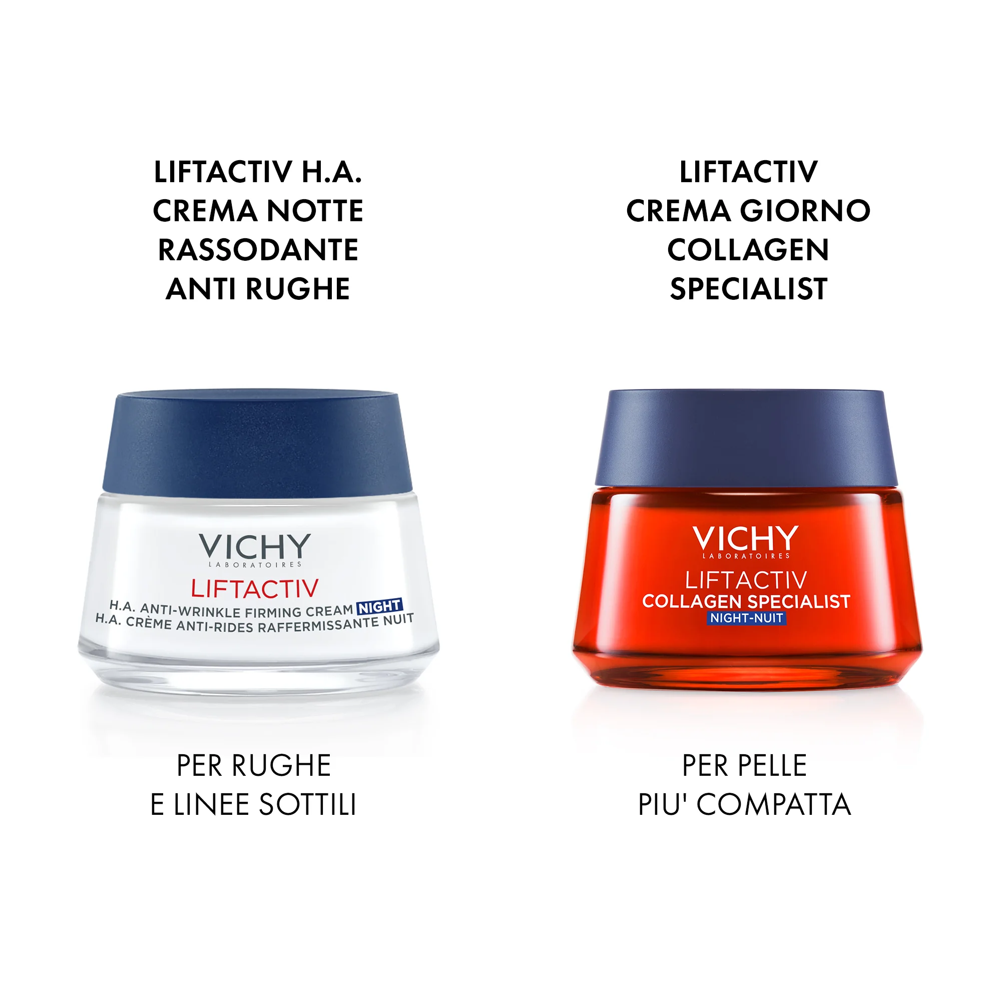 Vichy Liftactiv Collagen Specialist Crema Notte 50 Ml Anti-età con Peptidi Pro-Collagene