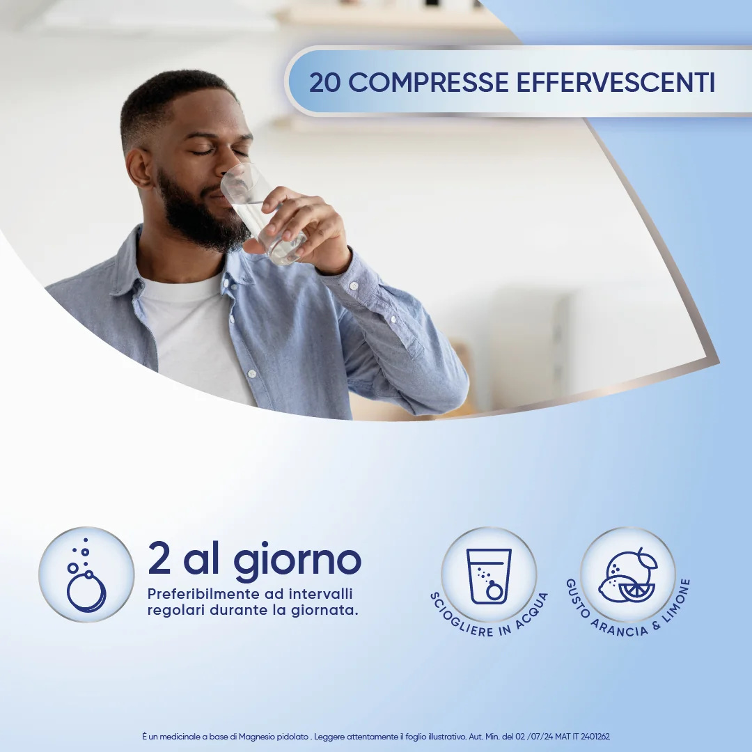 Sanofi Mag2 2,25 g 20 Compresse Effervescenti Integratore di Magnesio Pidolato