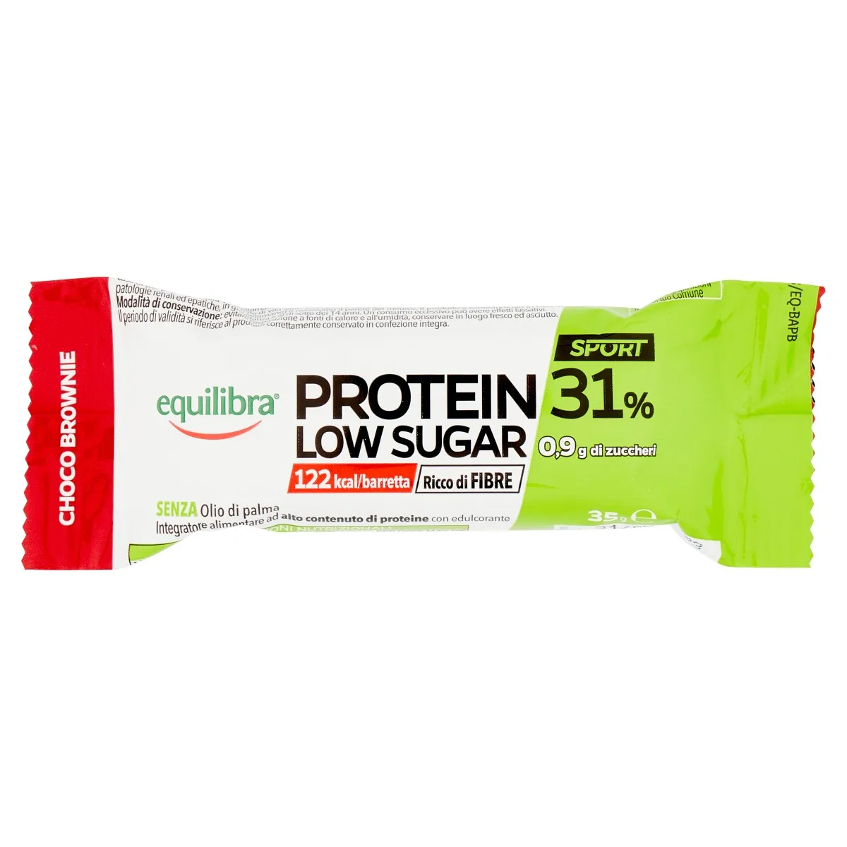 Equilibra Protein 31% Low Sugar Barretta Choco Brownie 35 g