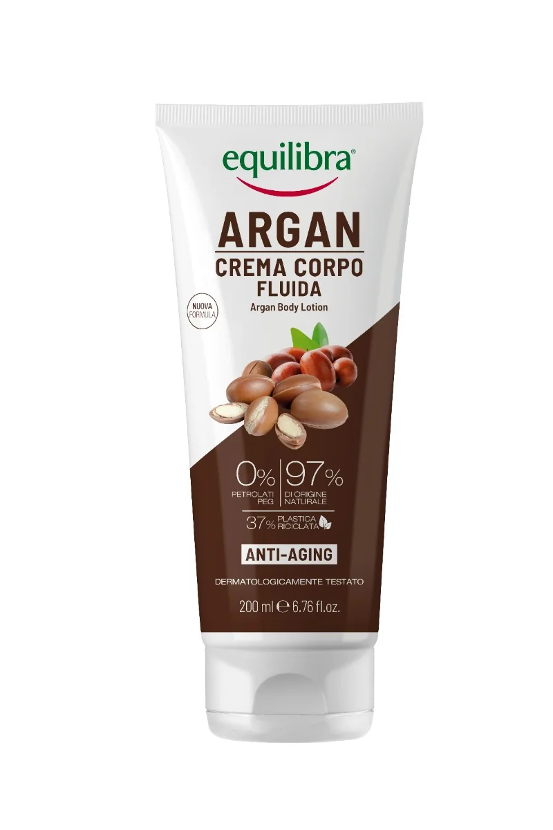 Equilibra Corpo Kit Argan Dermo Bagno Delicato 400 ml + Acqua Corpo Profumata 100 ml + Crema Corpo Anti Aging 200 ml