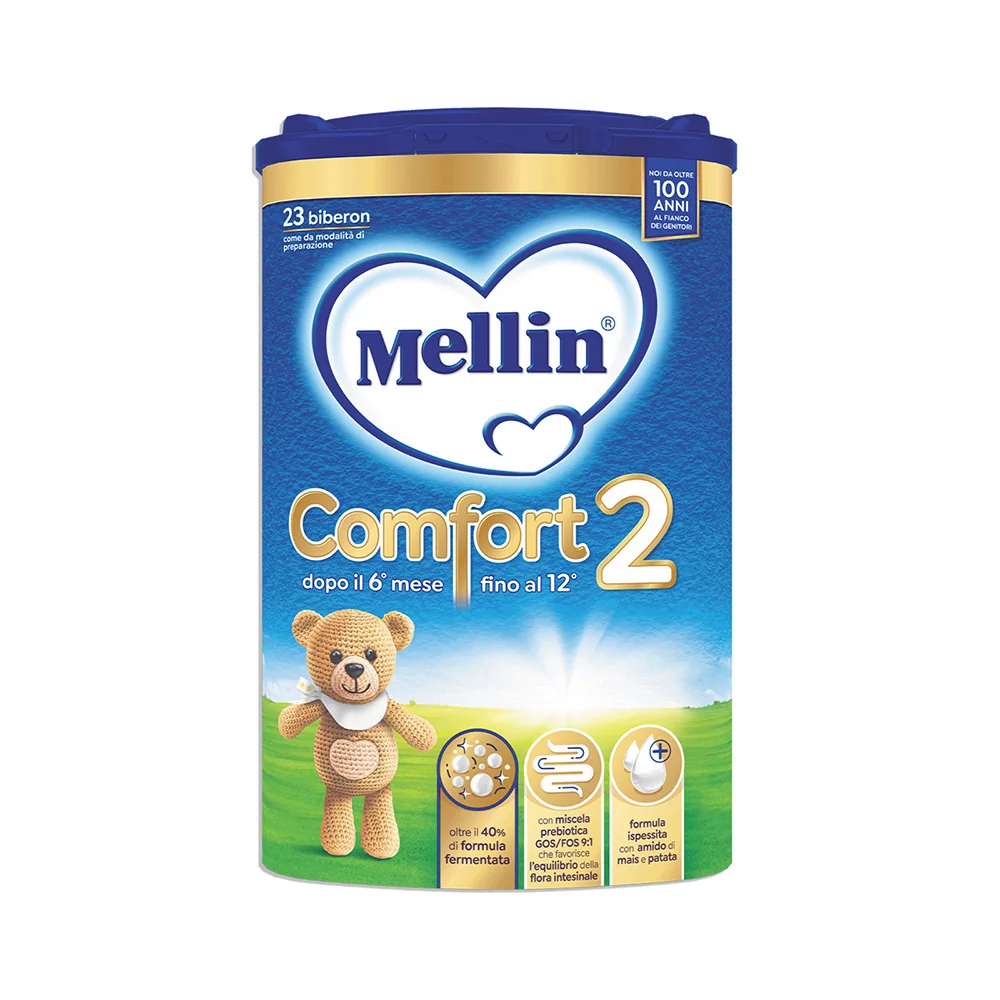 Mellin Comfort 2 Latte 800 G Alimento per Infanzia