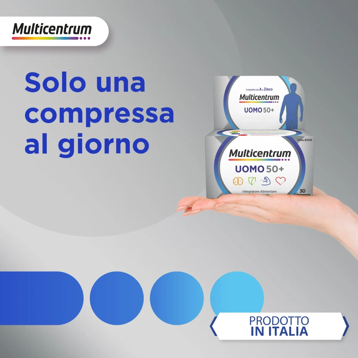 Multicentrum Uomo 50+ 90 Compresse Multivitaminico