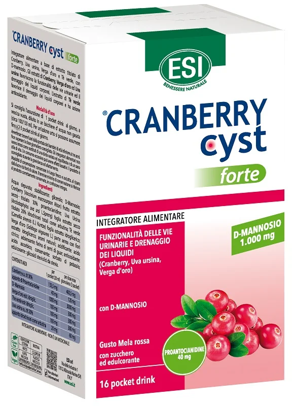 Esi Cranberry Cyst Forte 16 Pocket Drink Benessere Vie Urinarie