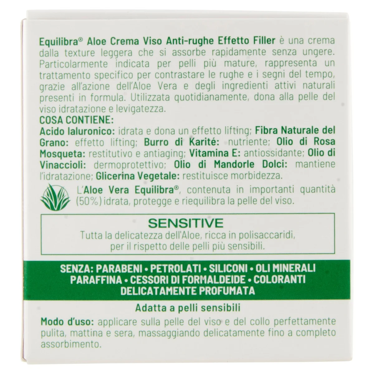 Equilibra Aloe Crema Viso Antirughe 50 Ml Per Pelli Mature