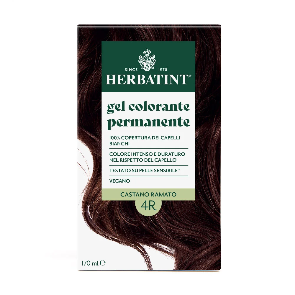 Herbatint Gel Colorante Permanente 4R Castano Ramato 170 Ml Colore Intenso e Duraturo
