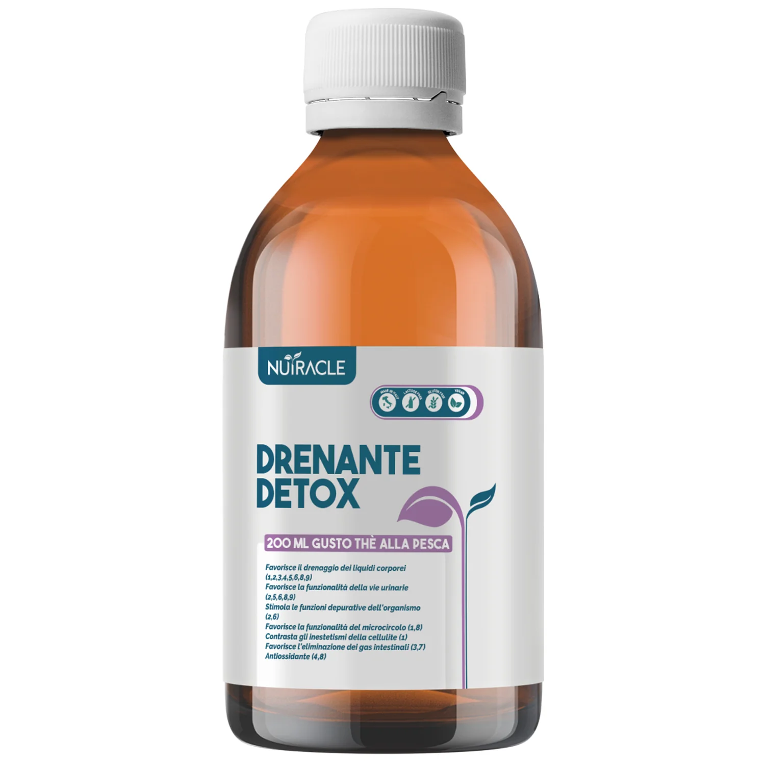 Nutracle Drenante Detox 200Ml Gusto Te Pesca