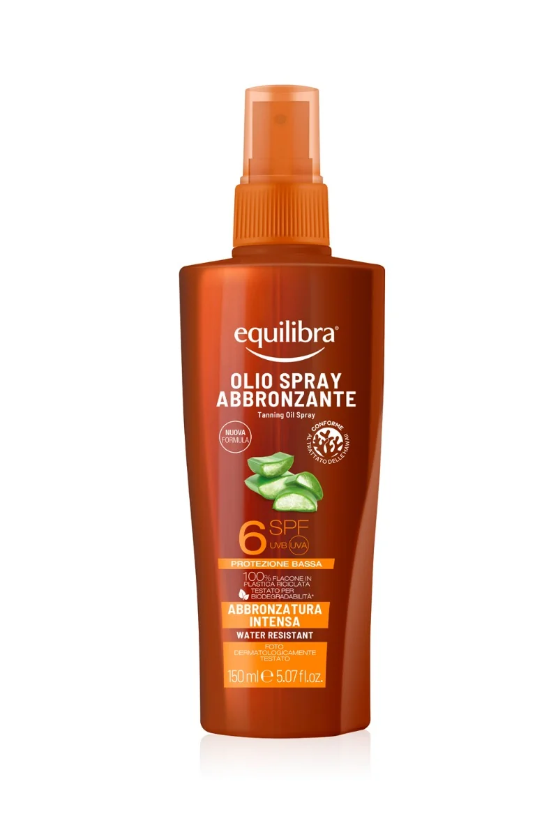 Equilibra Olio Spray Abbronzante Spf 6 150 ml Consolidamento dell'Abbronzatura
