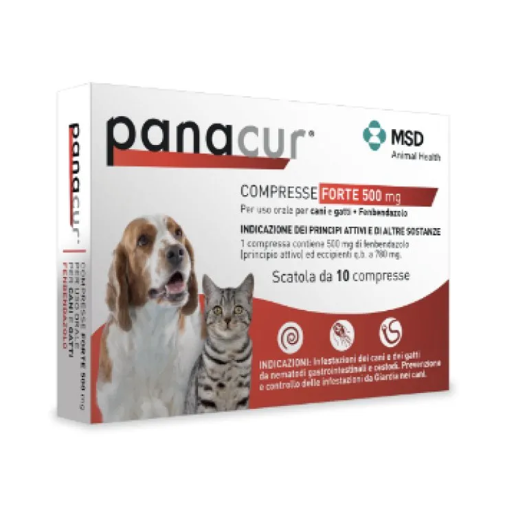 Panacur Forte 500Mg Msd Animal Health 10 Compresse 