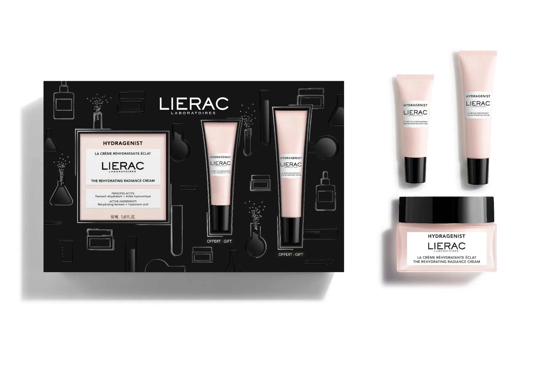 Cofanetto Lierac Hydragenist Gel + Siero + Contorno Occhi Pelle disidratata