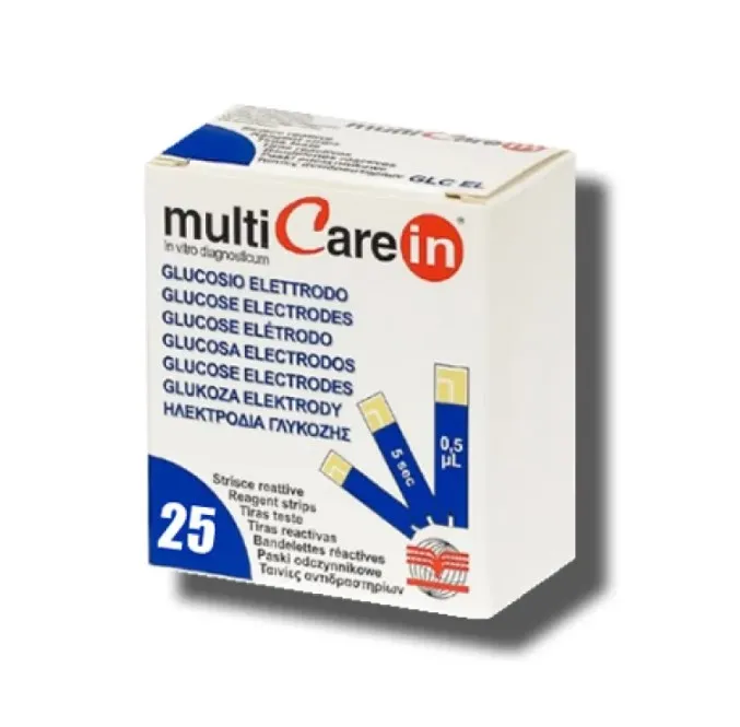 Multicare In Glucosio 25 Strisce