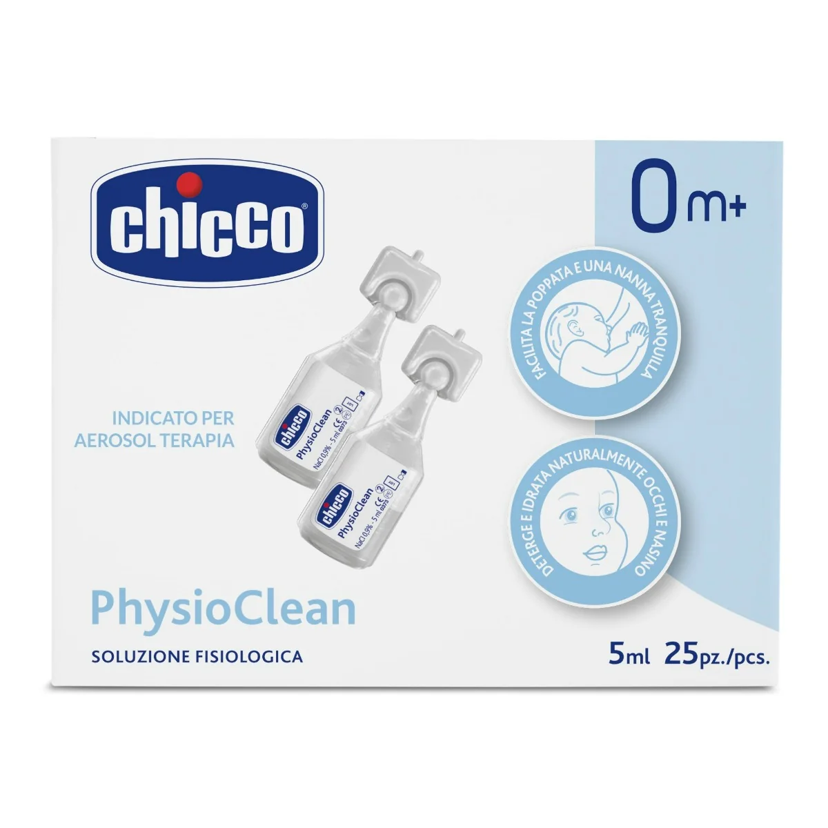 Chicco Physioclean Soluzione Fisiologica 5Ml 25 Pezzi 5 ml 25 Pezzi