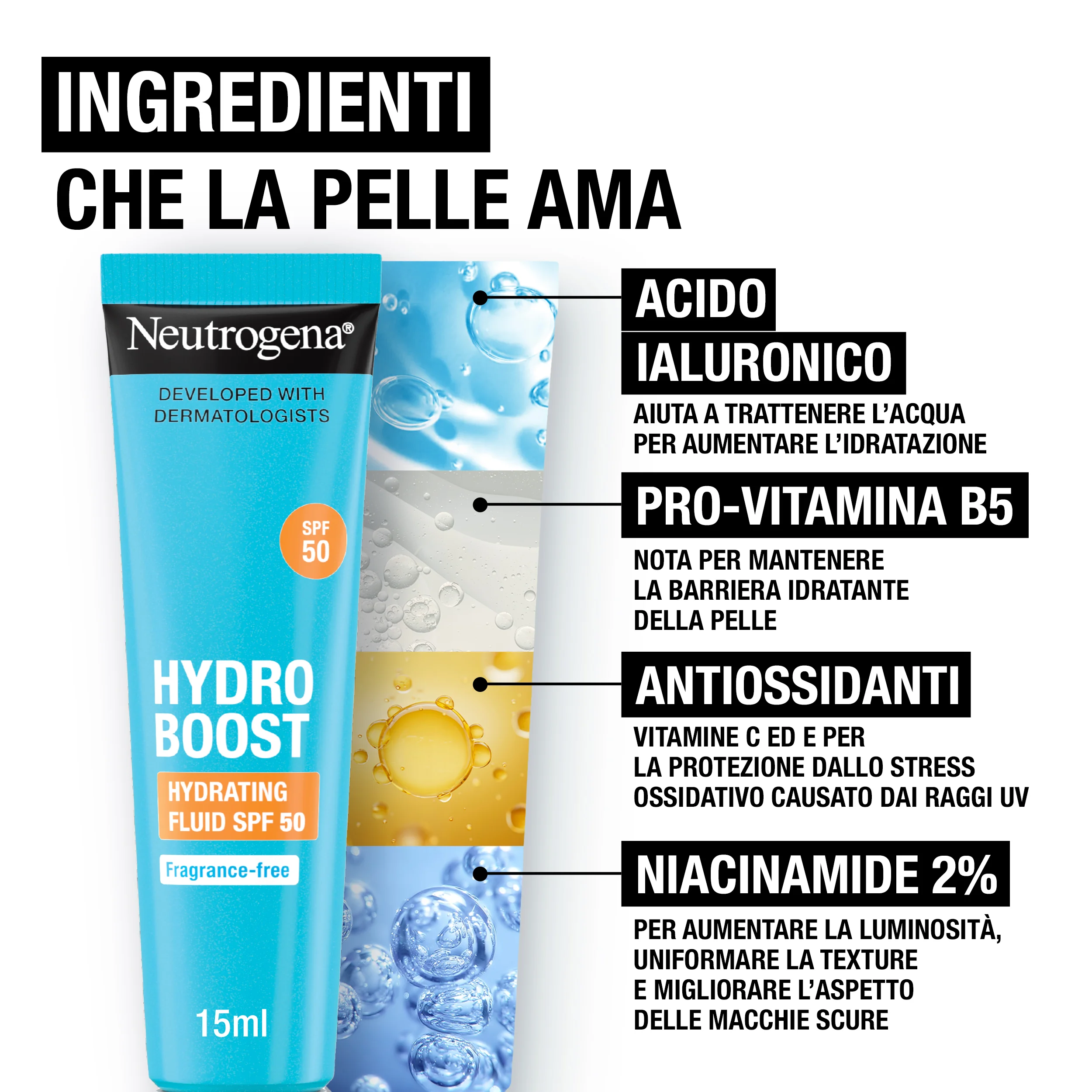 Neutrogena Duo Anti-Età e Protezione Retinol Boost Siero 30 ml + Hydro Boost Fluido SPF50 15 ml Azione Intensiva