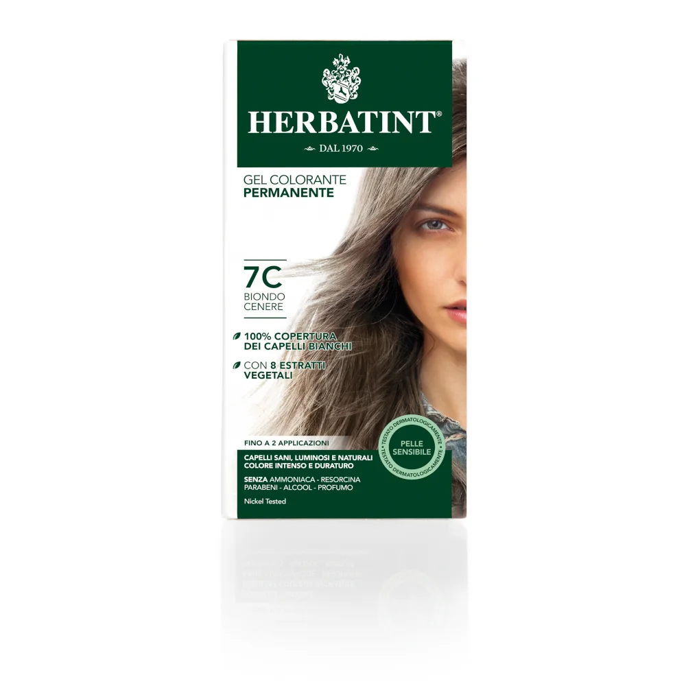 Herbatint Gel Permanente 7C Biondo Cenere 150 ml Tintura Capelli