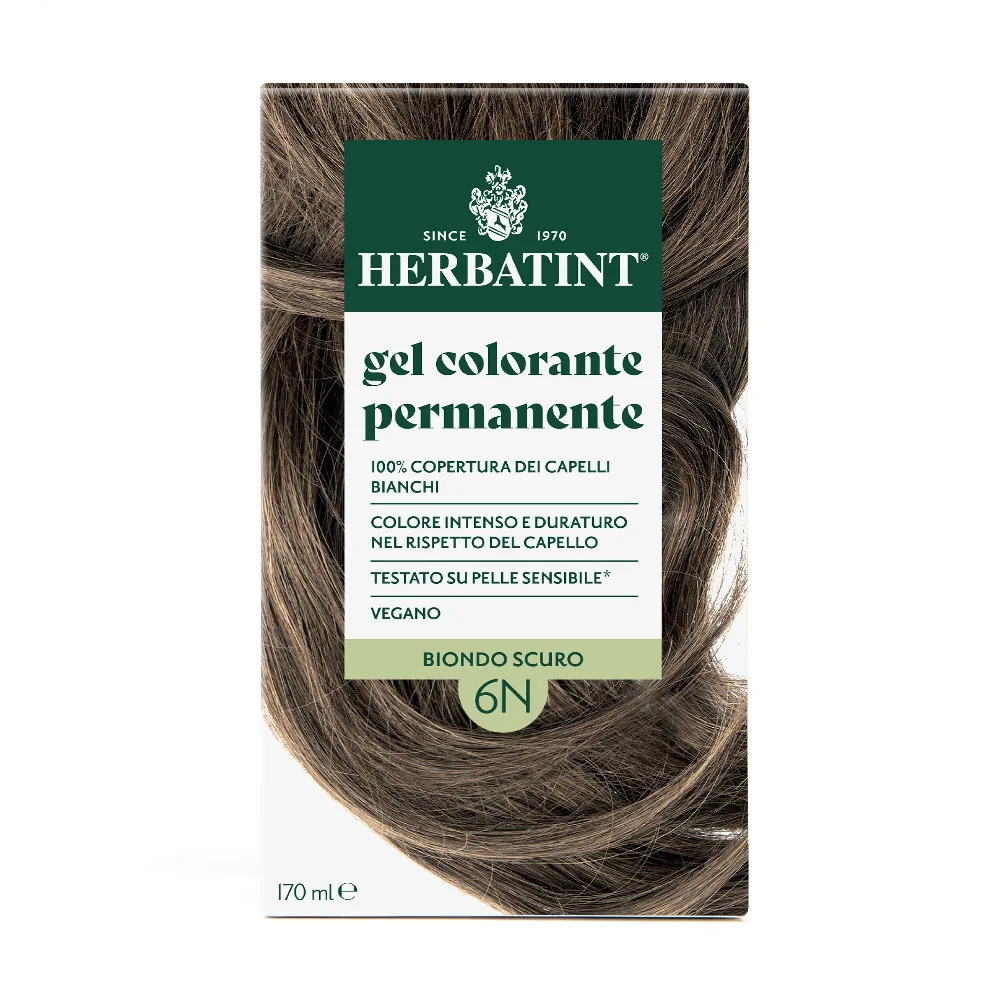 Herbatint Gel Colorante Permanente 6N Biondo Scuro 170 Ml Colore Intenso e Duraturo