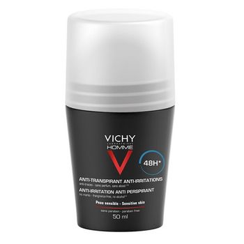 Vichy Homme Deodorante Roll-On 48h Pelle Sensibile 50 ml antitraspirante controllo estremo