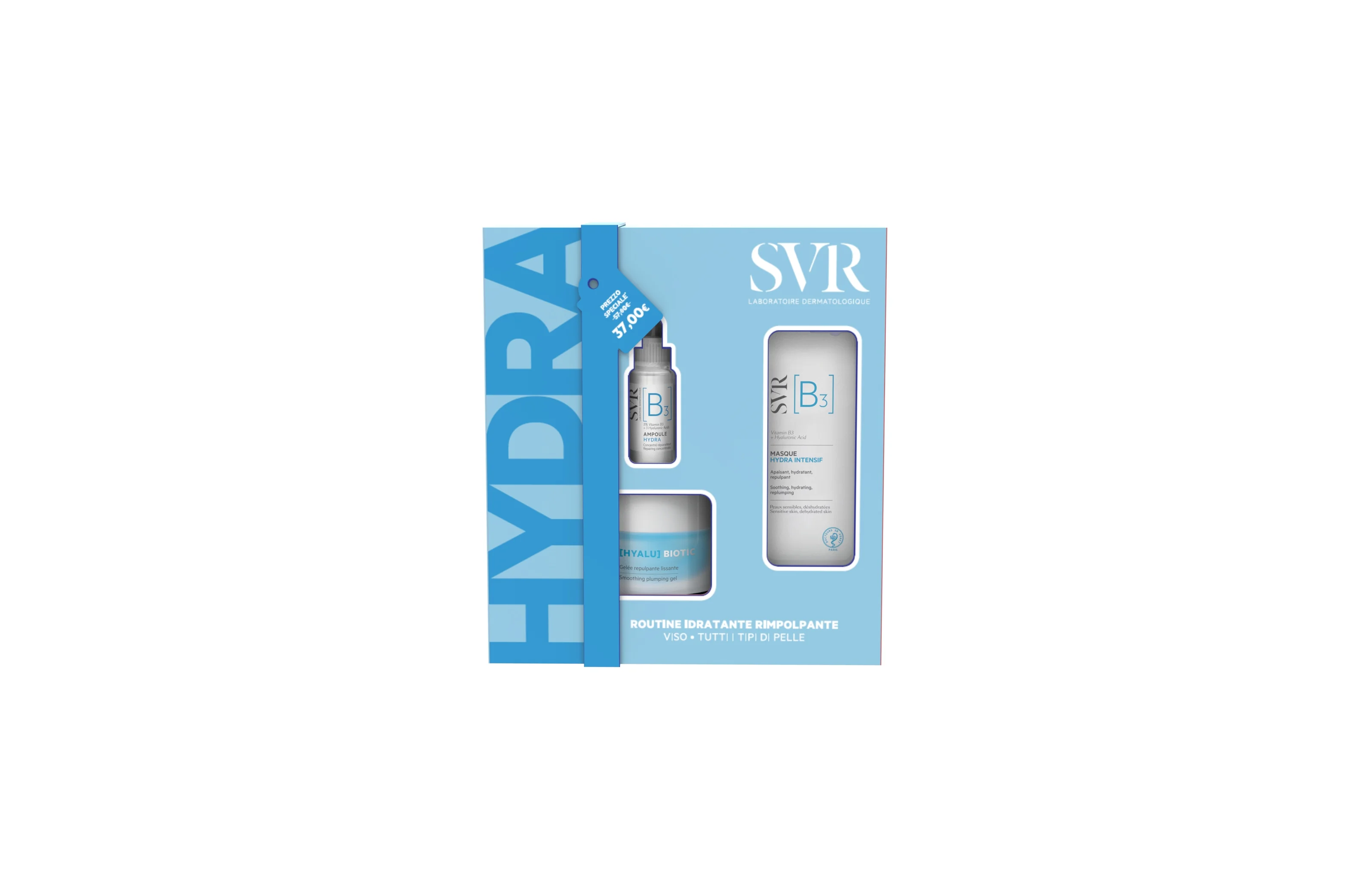 Svr Set Hyalu Biotic Gel 50Ml + Hydra Intensif Masque B 12Ml + Ampoule Hydra B3 10Ml