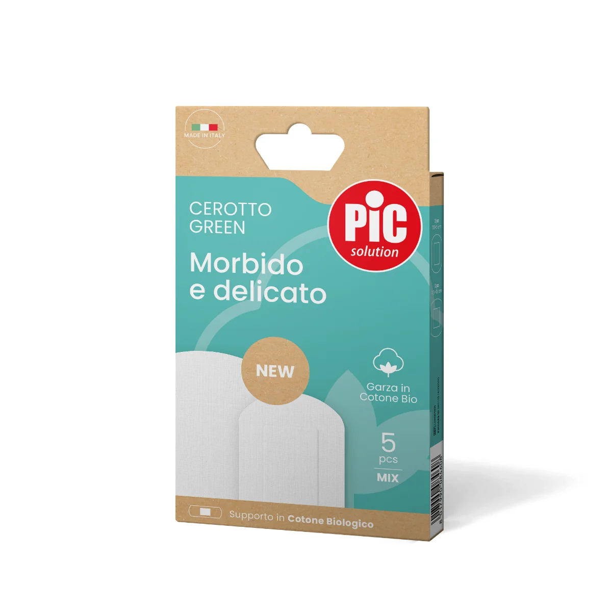 Pic Cerotto Green Cotone Bio Mix 5 Pezzi Morbido e Delicato