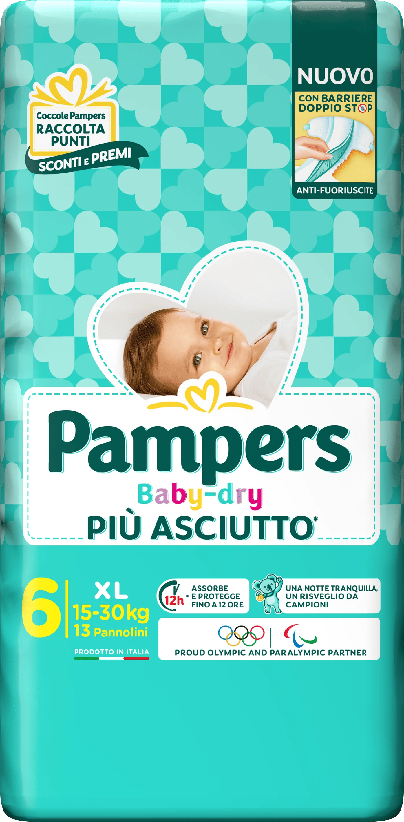 Pampers Baby Dry Pannolino Downcount Xl 13 Pezzi Taglia 6 (15-30 kg)