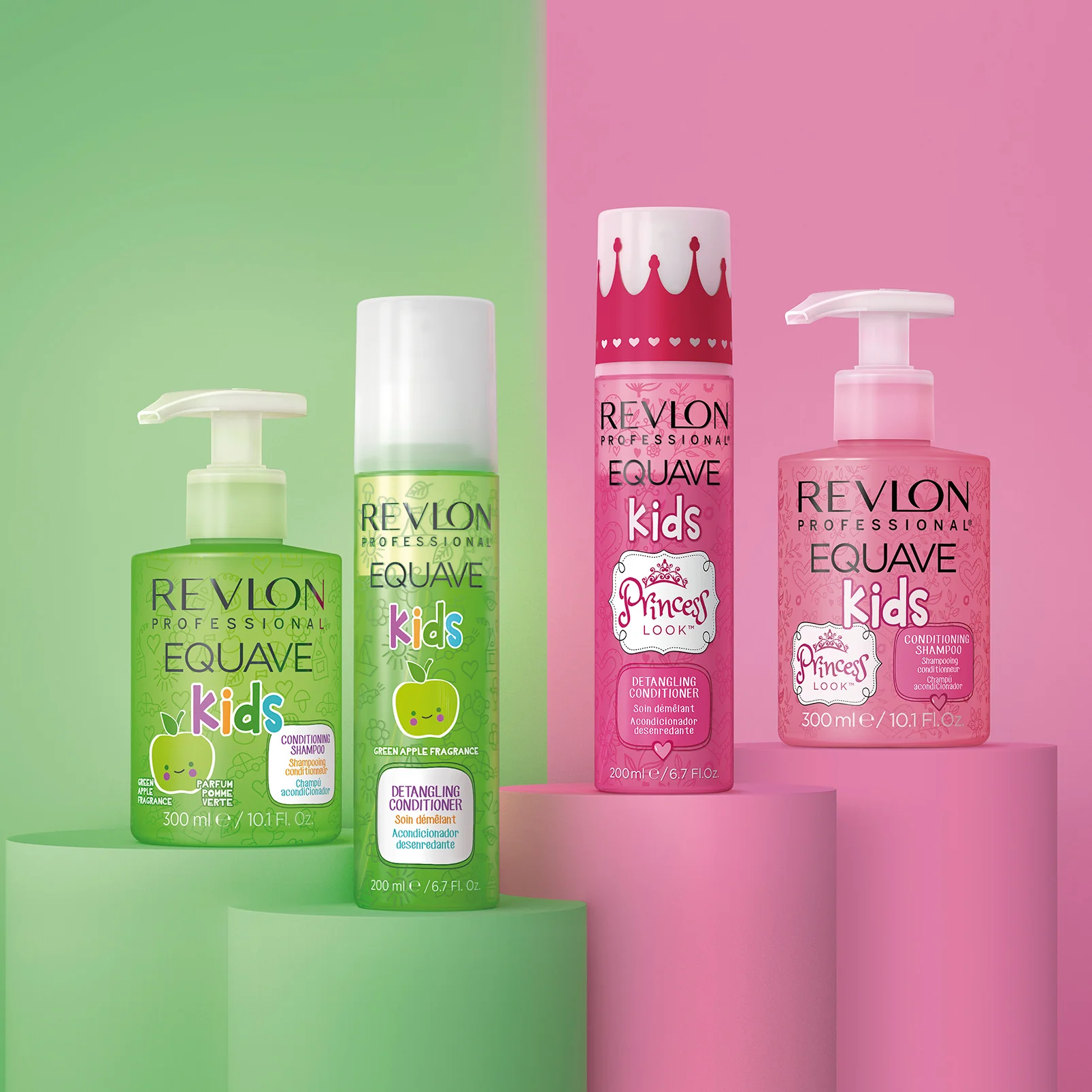 Revlon Equave Kids Green Apple Shampoo 300 ml Shampoo districante per bambini