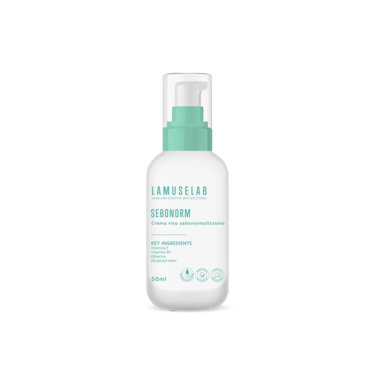 LaMuseLab Sebonorm Crema Seboregolatrice Viso 50 ml Anti Imperfezioni