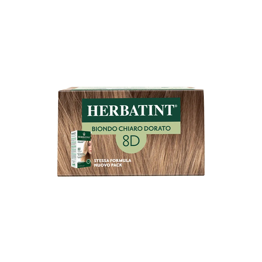Herbatint Gel Colorante Permanente 8D Biondo Chiaro Dorato 170 Ml Colore Intenso e Duraturo