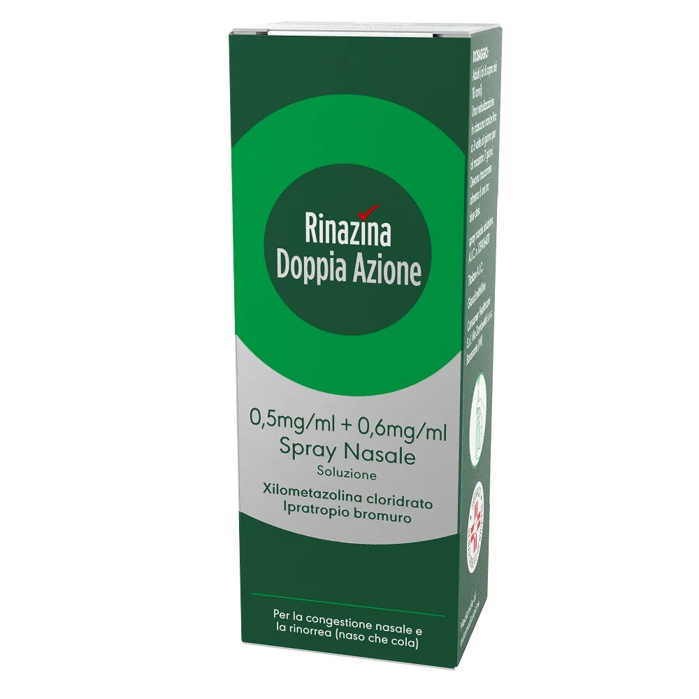 Rinazina Doppia Azione 0,5mg/ml+0,6 mg/ml Spray Nasale 10 ml 