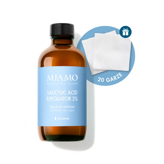 Miamo Acnever Salicylic Acid Exfoliator 2% Box Lozione e Garza Esfoliante