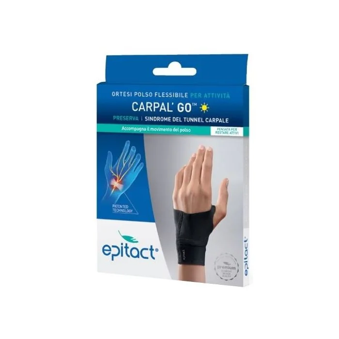 Epitact Carpal'Go Destro Taglia M Per la Sindrome del Tunnel Carpale