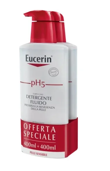 Eucerin Ph5 Fluido Detergente 400 ml + 400 ml Bipacco