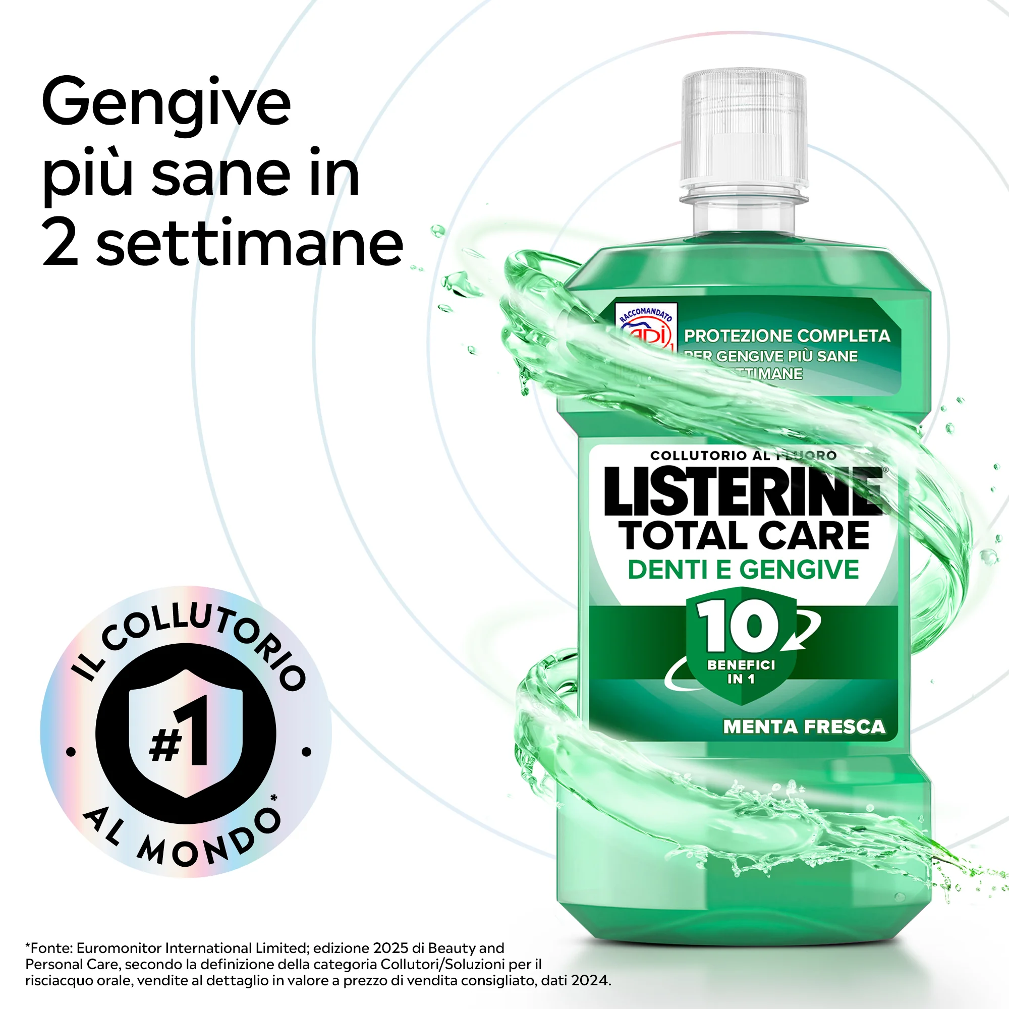 Listerine Difesa Denti e Gengive Collutorio 500 ml Menta delicata