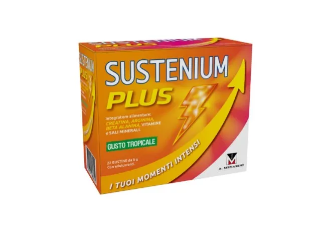 Sustenium Plus Integratore di Vitamine e Sali Minerali al Gusto Tropicale 22 Bustine