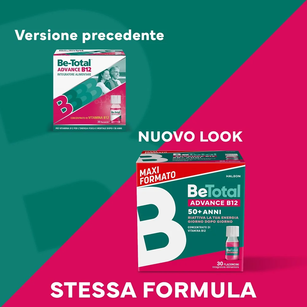 Betotal Advance B12 30 Flaconcini Integratore Alimentare Vitamina B12 Vitamina B Zinco
