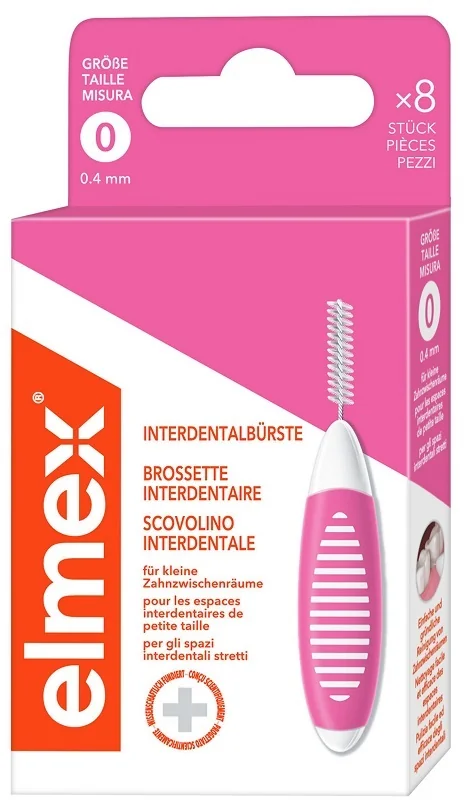Elmex Interdental Brush Pink 0,4Mm 8 Pezzi