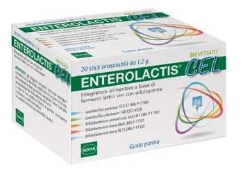 Enterolactis Cel Integratore Fermenti Lattici Vivi 20 Stick Orosolubili
