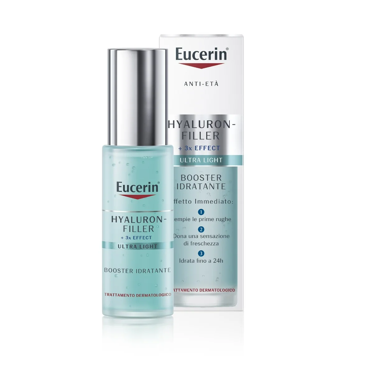 Eucerin Hyaluron-Filler Booster Idratante Viso 30 ml Azione Idratante e Antietà