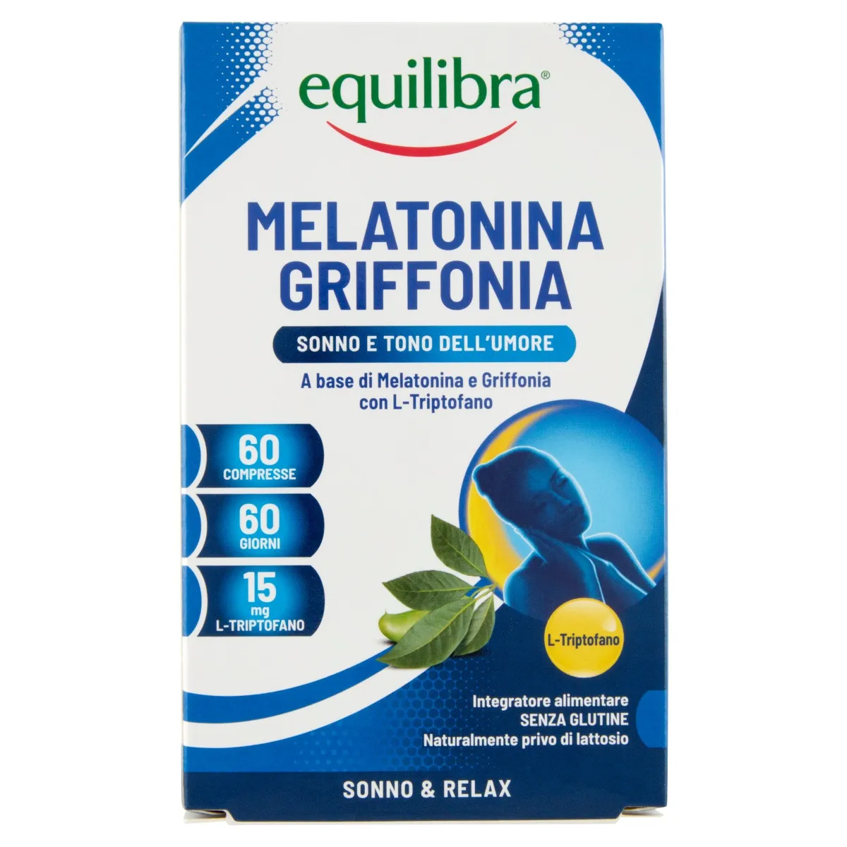 Equilibra Melatonina + Griffonia 60 Compresse Integratore per il Sonno