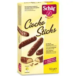 Schar Ciocko Sticks Biscotti Senza Glutine Ricoperti di Cioccolato al Latte 150 g