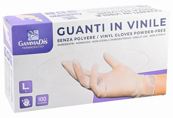 Gammadis Guanti Vinile Senza Polvere Large 100 Pezzi