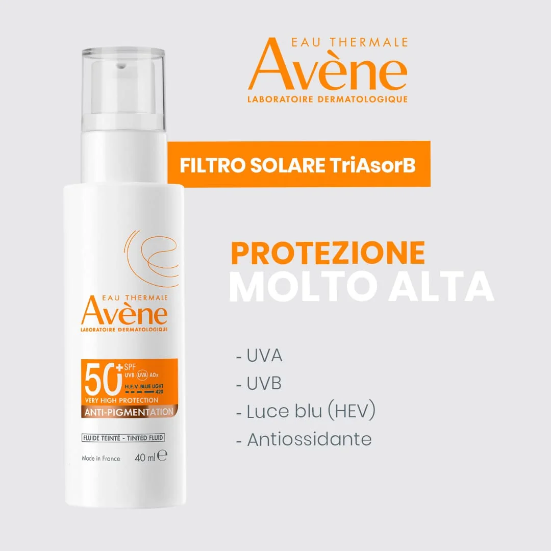 Avène Fluido Solare Antimacchie SPF 50+ 40 ml Protezione e Uniformità