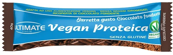 Ultimate Barretta Vegan Proteica Cioccolato Fondente 24 G