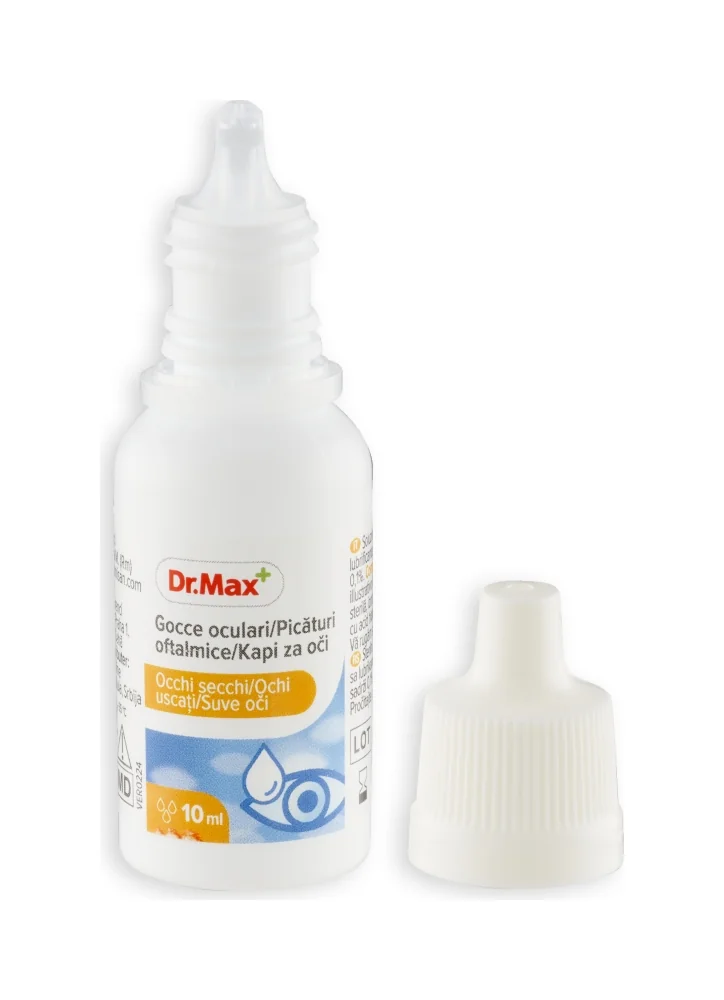 Dr. Max Gocce Oculari 0,1% HA 10Ml Per Occhi Secchi, Irritati e Affaticati.