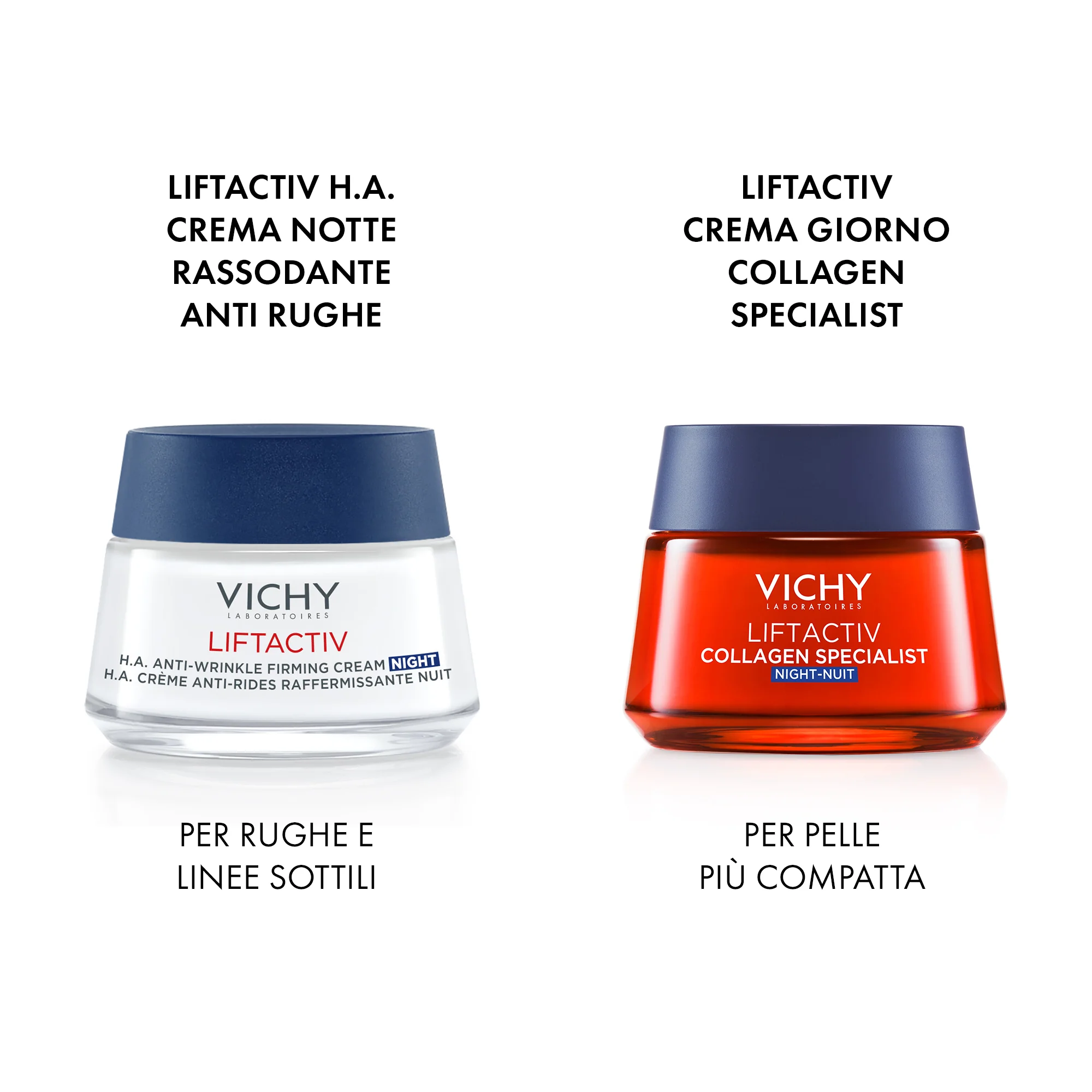 Vichy Liftactiv H.A. Crema Notte 50 Ml Rassodante Anti-Rughe