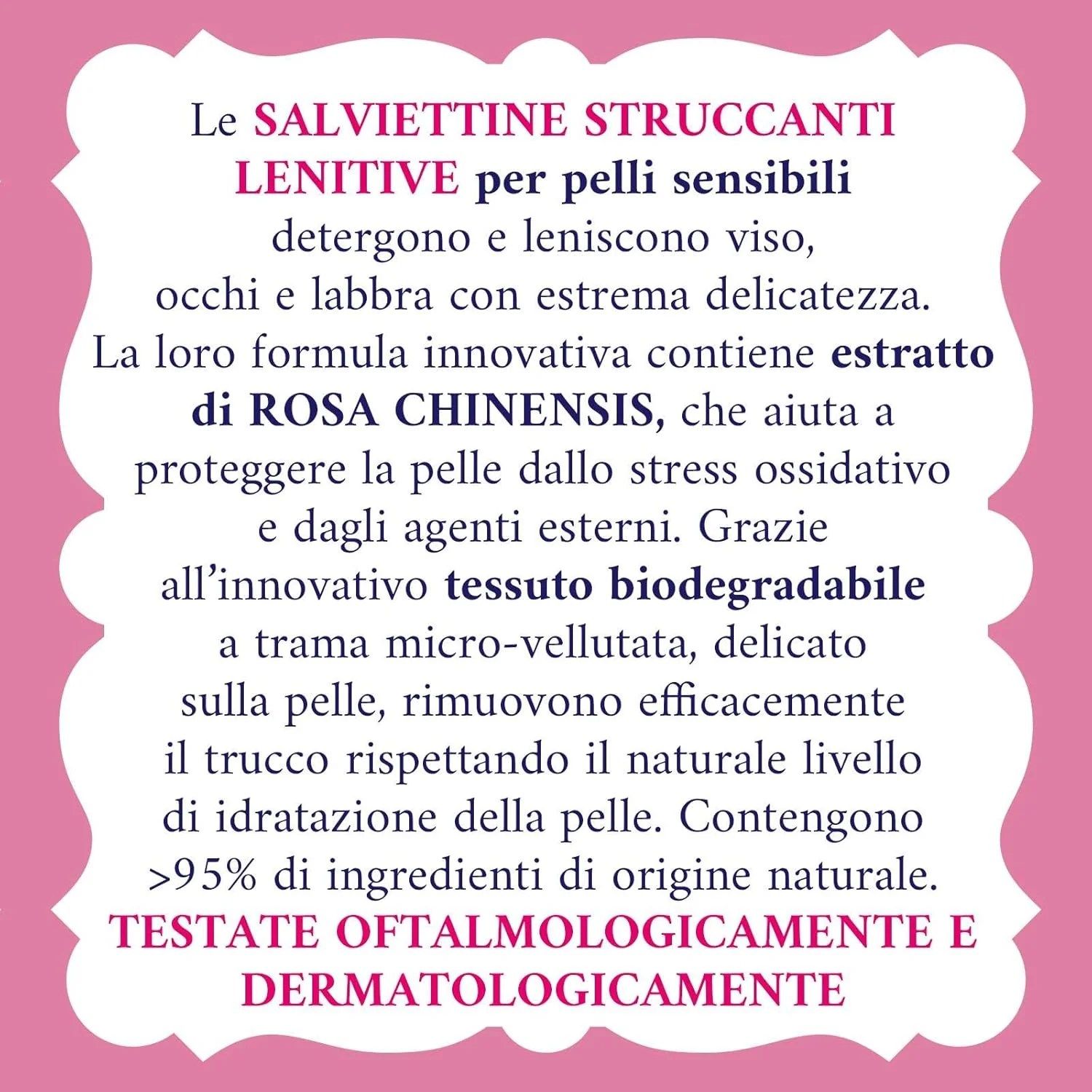 Acqua Alle Rose Salviettine Struccanti Lenitive 20 Pz